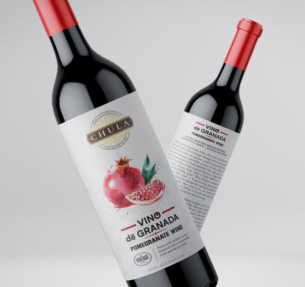Chula Natural Non-Alcoholic Pomegranate Wine | Vino de Granada