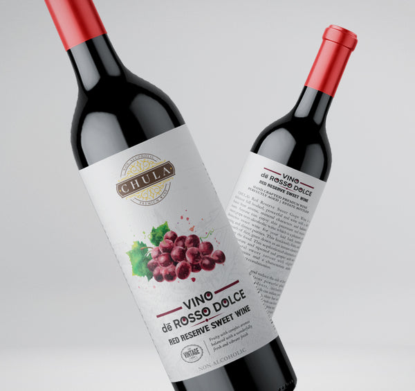 Chula Natural Non-Alcoholic Red Reserve Sweet Wine | Vino de Rosso Dolce