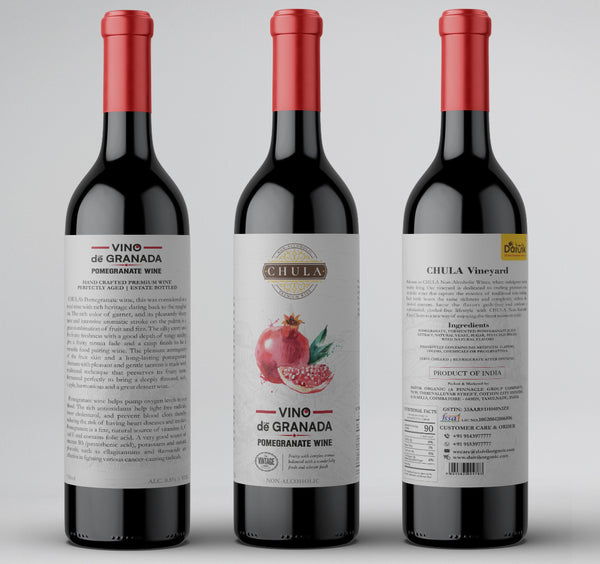 Chula Natural Non-Alcoholic Pomegranate Wine | Vino de Granada
