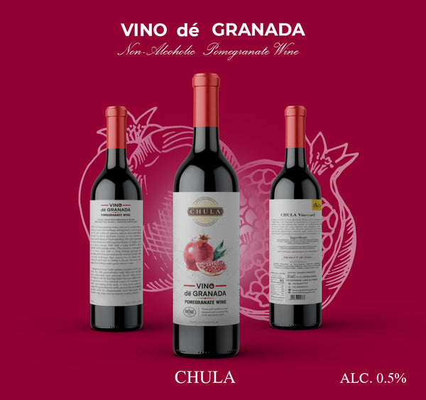Chula Natural Non-Alcoholic Pomegranate Wine | Vino de Granada