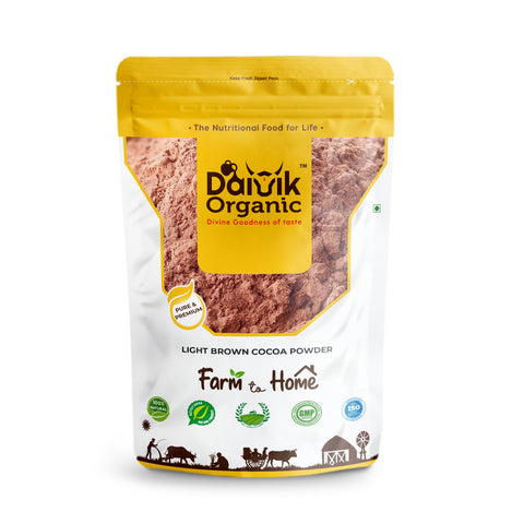 ORGANIC LIGHT BROWN-RAW & UNSWEENTENED  COCOA POWDER