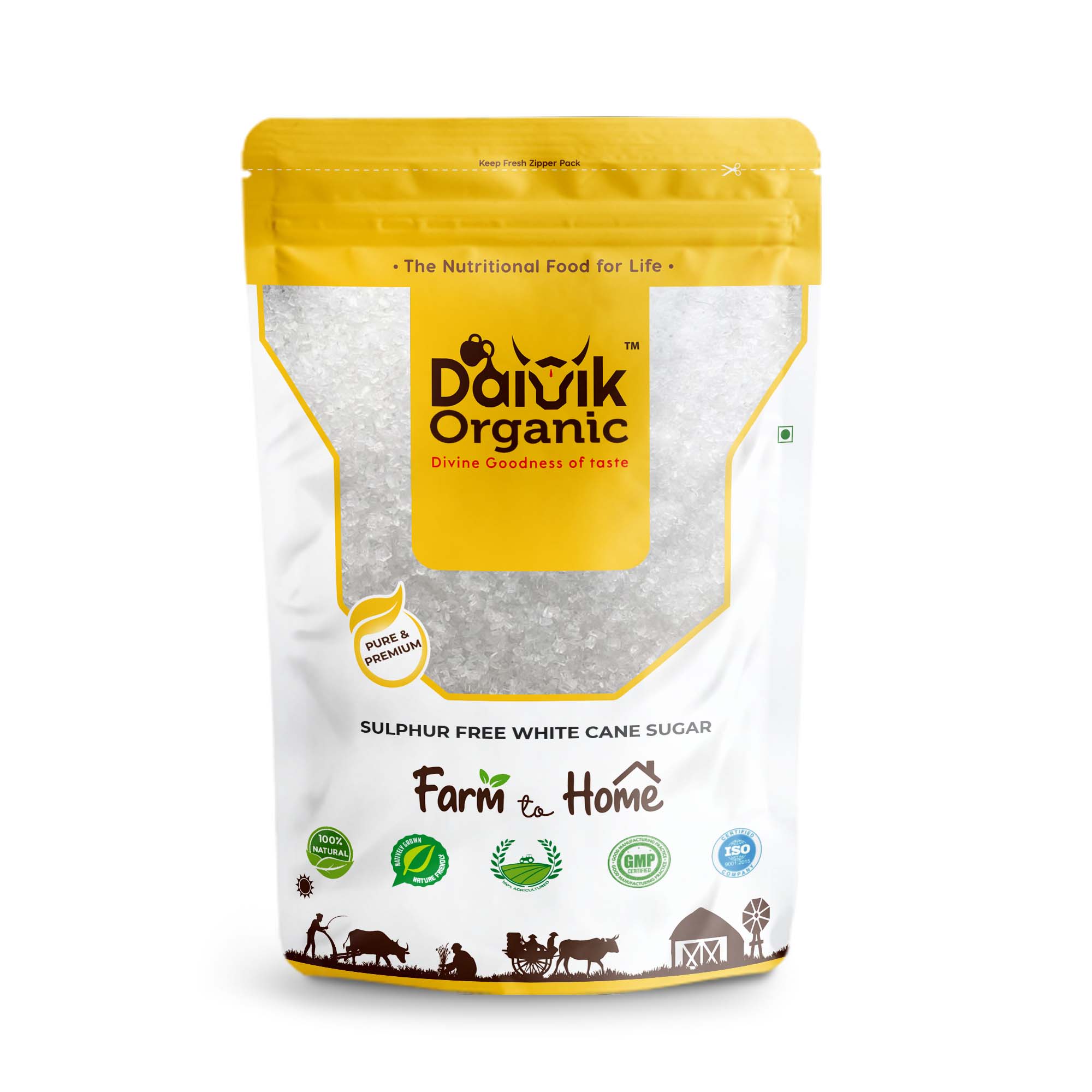 ORGANIC SULPHUR FREE PURE WHITE CANE SUGAR