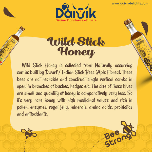 100% PURE NATURAL WILD STICK HONEY - KOMBU THEAN - DAIVIK ORGANIC
