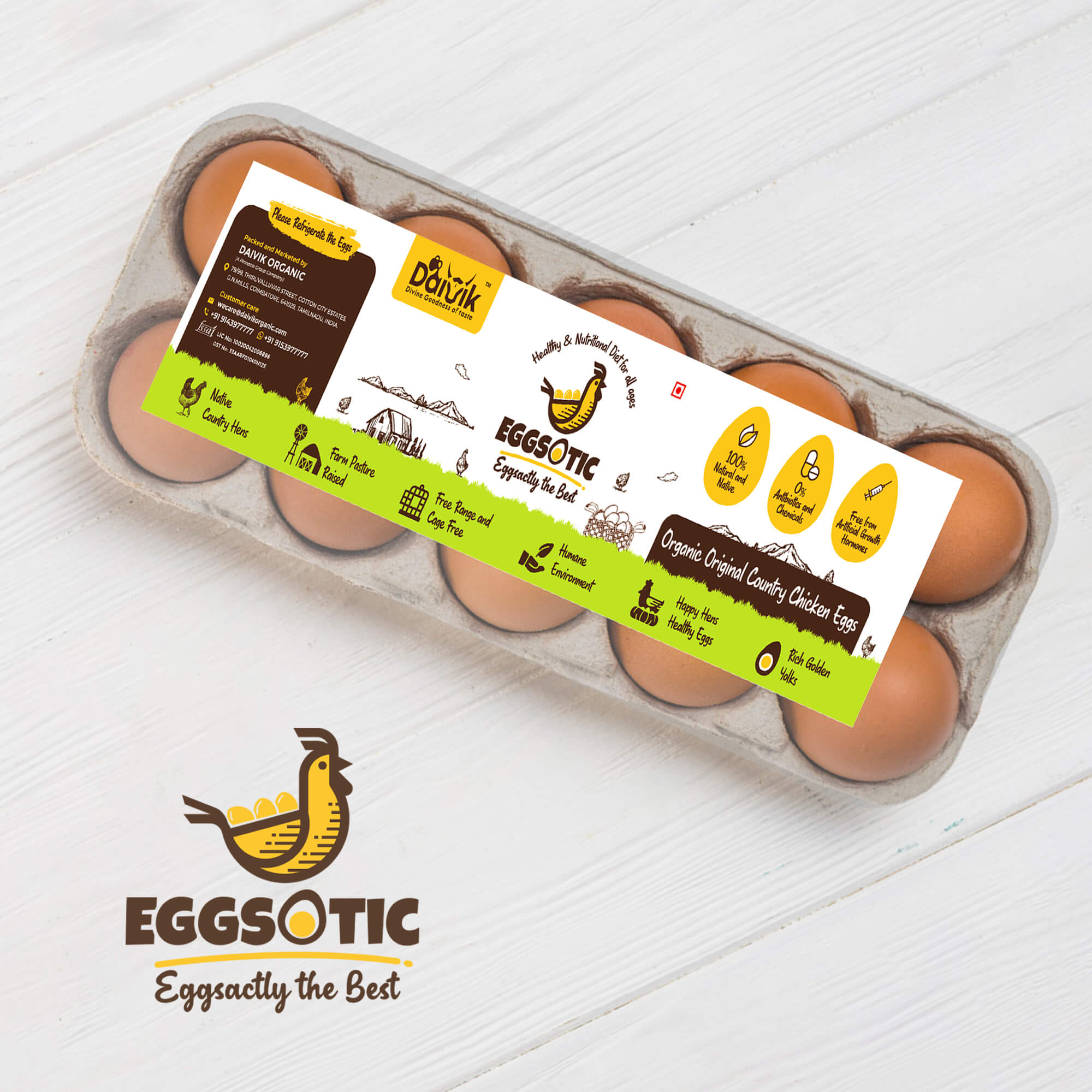 ORGANIC ORIGINAL COUNRTY CHICKEN EGGS - DAIVIK ORGANIC