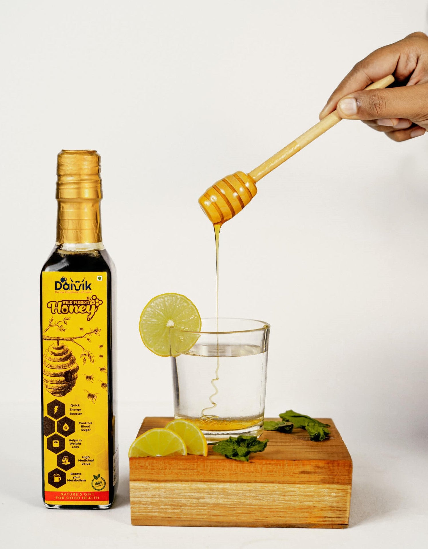 100% PURE NATURAL WILD ROCK HONEY - MALAI THEAN - DAIVIK ORGANIC
