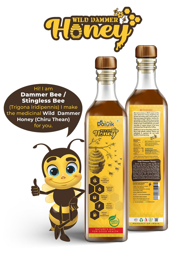 100% PURE NATURAL WILD DAMMER HONEY - CHIRU THEAN - DAIVIK ORGANIC