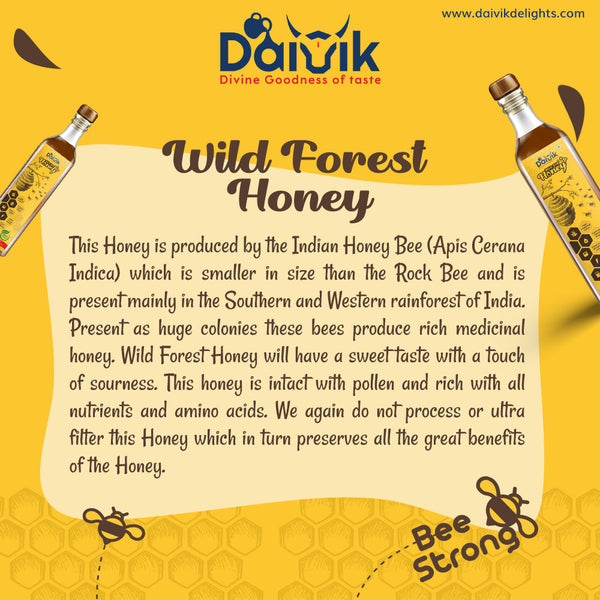 100% PURE NATURAL WILD FOREST HONEY - KAATTU THEAN - DAIVIK ORGANIC