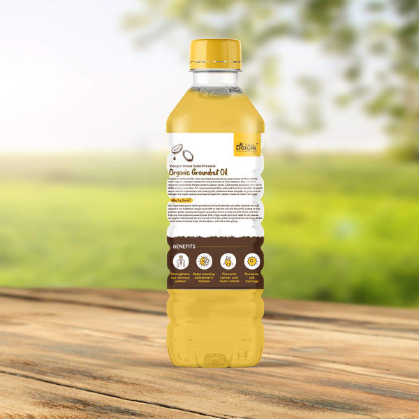 REAL WOOD COLD PRESSED GROUNDNUT OIL - DAIVIK ORGANIC