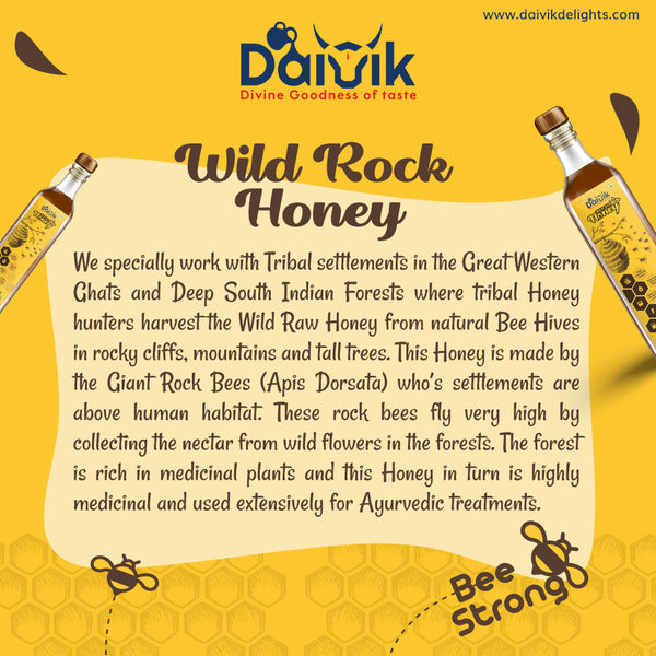 100% PURE NATURAL WILD ROCK HONEY - MALAI THEAN - DAIVIK ORGANIC