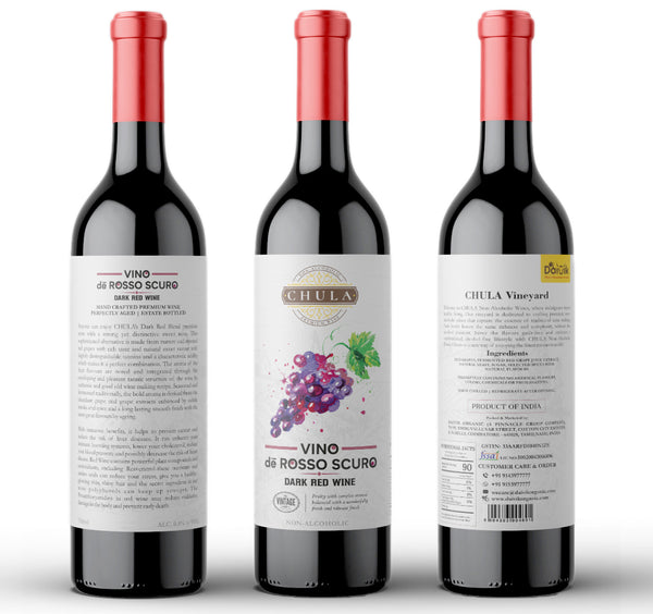 Chula Natural Non-Alcoholic Red Wine | Vino de Rosso Scuro