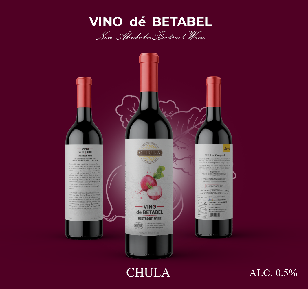 Chula Natural Non Alcoholic Beetroot Wine Vino de Betabel DAIVIK ORGANIC